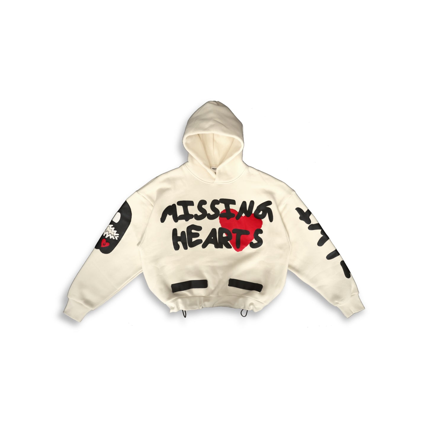 Missing Hearts V1 Cream Hoodie